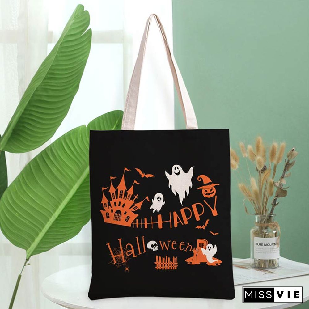 Ghost Spider Web Plaid Print Canvas Crossbody Bag