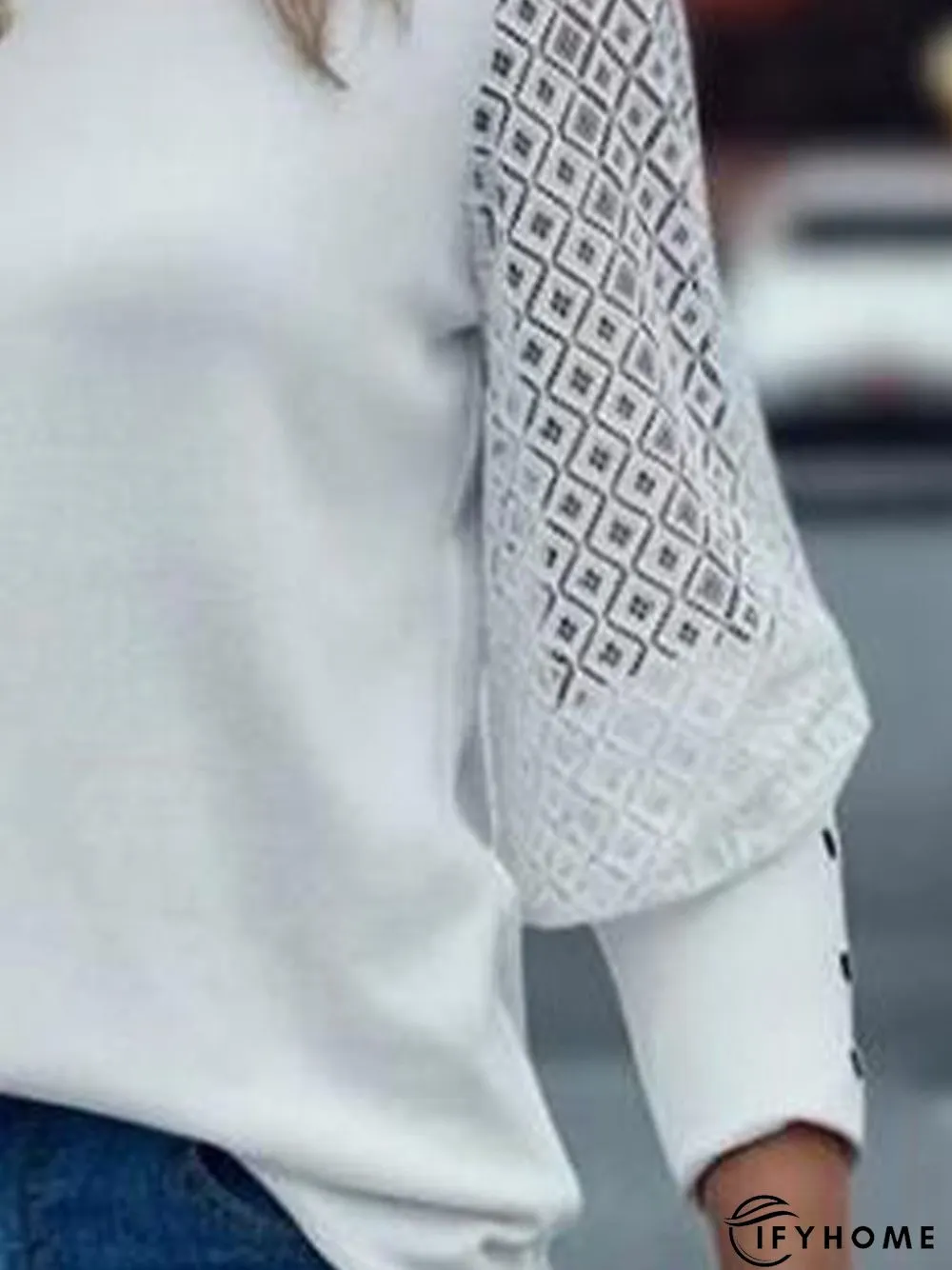 Lace Regular Fit Casual Plain Daily Blouse | IFYHOME