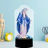 5D DIY Diamond Painting 7 Color Night Light Lamp Home Decoration Ornament Gift Kit(Maria)
