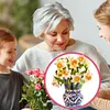 3D Paper Pop Up Flower Bouquet Greeting Card Postcard(Narcissus)