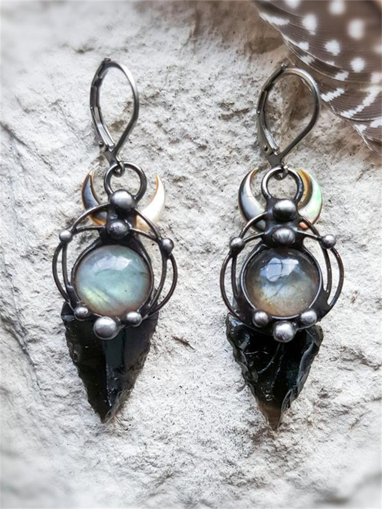 Vintage Witch Inspired Natural Stone Earrings elevenforest