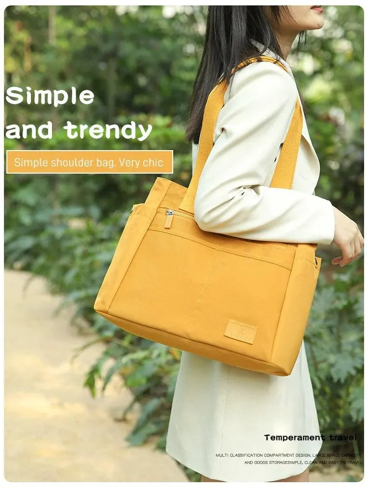 【Japanese handmade】8 colors Large capacity multi-pocket handbag