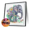 >SALE<5D DIY Partial Special Shaped Drill Diamond Painting Elephants Kit Decor 30x30cm