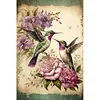 Hummingbird  Flowers-Paint by Numbers Acrylic Painting 40*60CM(Poster style）