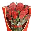 Floral Bouquet Thank You Card 3D Pop Up Card for All Occasion (Rose)