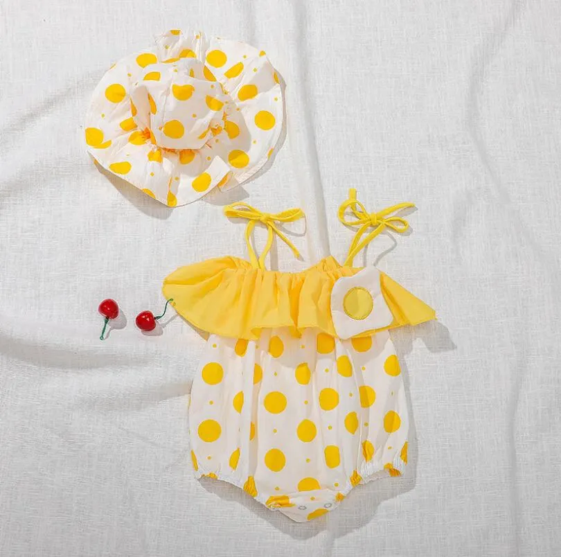 0-3Yrs Infant Clothes Rompers 2020 Summer Newborn Grils Cotton Lace Romper With Cap 2pcs Set Baby Girls Overall White