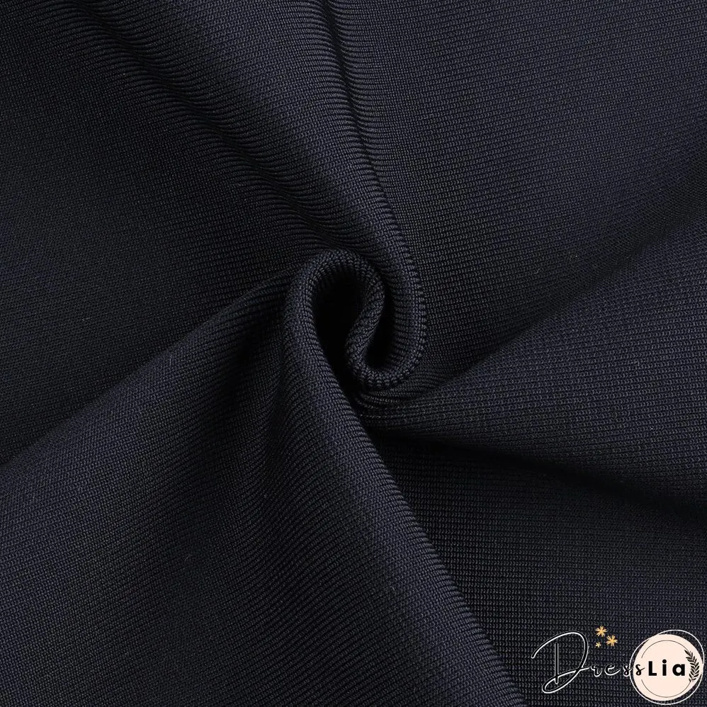 V Neck Sleeveless Hollow Out Midi Bandage Dress PF0803