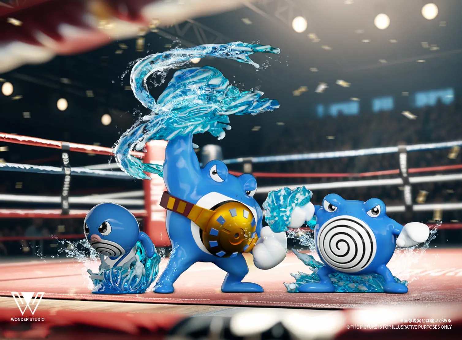 1/20 Scale World Zukan Evolution of Poliwrath Set & Primeape Set