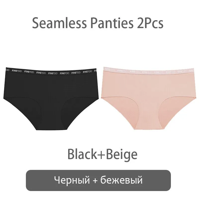 FINETOO Seamless Panties Women Rose Printing Underwear Fashion Letter Panty Ladies Briefs Underpants S-XL Female Briefs Lingerie