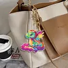 6Pcs DIY Diamond Painting Colored Dragon Keychain