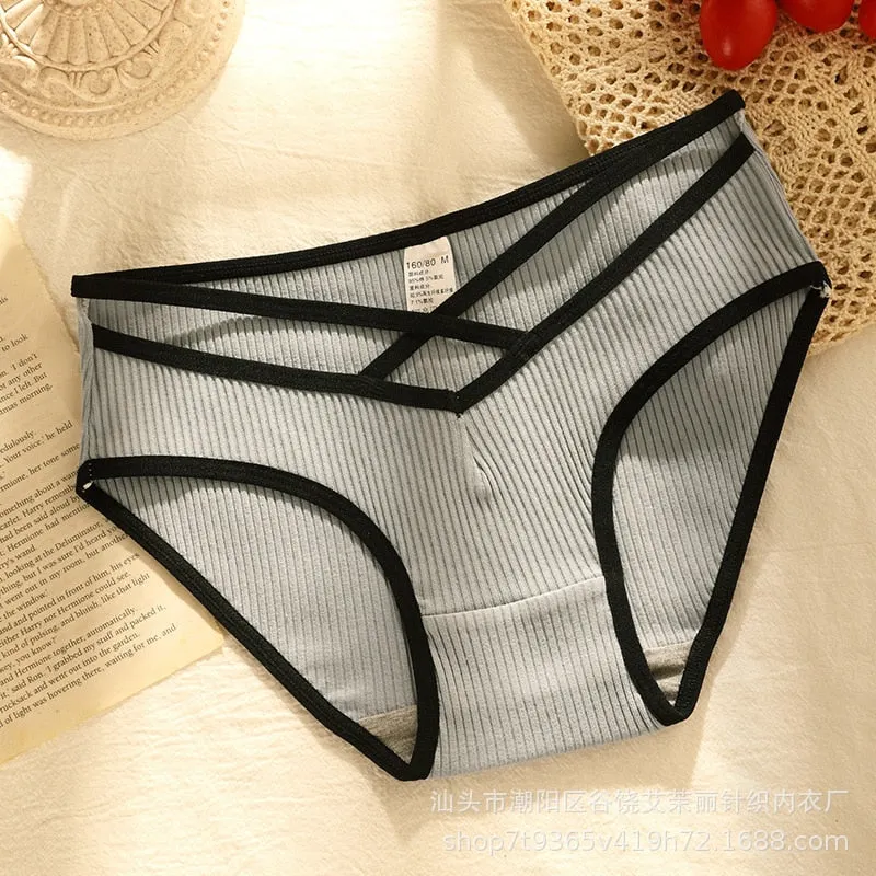 New Women's Underwear Sexy Solid Color Panties Fashion Girl Comfort Briefs Low Waist Seamless Underpants Female Lingerie