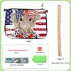 (US Local)Special Shape Highland Yak 5D DIY Diamond Painting Clutch Bag for Women Girls