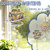 2pcs DIY Diamond Painting Butterfly Wind Chimes Crystal Window Suncatcher Craft Set Birthday Gifts Home Garden Decor