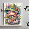 (US Local)Girl-Full Round Diamond Painting(40x50cm)