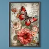 Butterfly Peony-Full Round Diamond Painting 40*60CM(Poster Style)