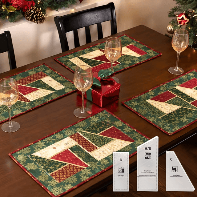 Magic Stained Glass Placemats - Scrap Crazy Templates - With Instructions
