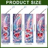 (US Local)8Pcs DIY Peacock Diamond Painting Art Bookmarks with Crystal Pendants for Gift