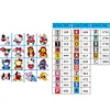 16pcs Cartoon DIY Mini Round Diamond Painting for Table Decor No Frame15x15cm