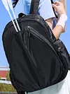 Women Nylon Racket Backpack Waterproof Tennis Badminton Bag & Shoe Compartment