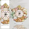 (US Local)5D DIY Special Shape Diamond Painting Desk Ornament Handmade Clock Kit(Bake Time)