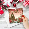 6PCS Diamond Painting Christmas Tree Greeting Cards Congratulations Cards & Gifts