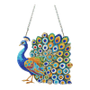 Diamond Painting Acrylic Double-side Peacock Pendant Hanging Gem