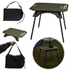 Foldable Camping Table High Low Dual-Use Table for Beach Hiking Fishing (Green)