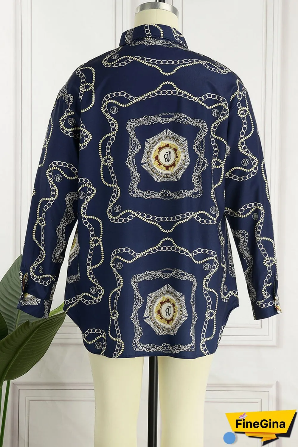 Yellow Sexy Casual Print Printing Shirt Collar Shirt Dress Dresses