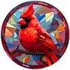 Cardinal Glass Painting-Paint by Numbers Acrylic Painting 40*40CM