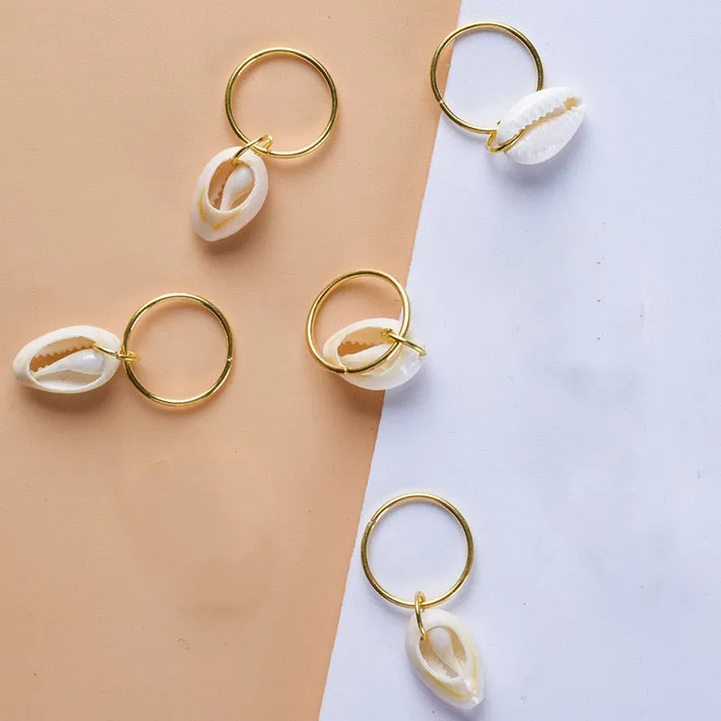Hair Braid Coin Leaves Retro Colorful Beads Pendant Charms Rings Clip Headband for Pierced Hip-hop Braiders Leaves Accessories