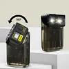 LED+COB Mini Keychain Flashlight 380LM Type-C Rechargeable for Camping (Black)