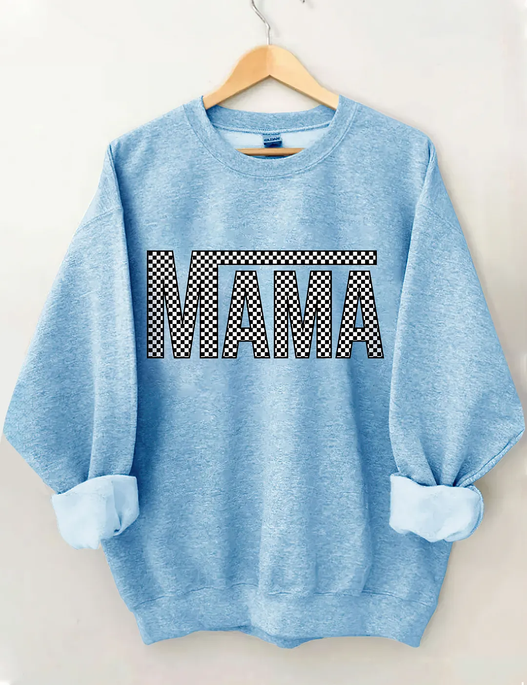 Checkered Retro Mama Sweatshirt 