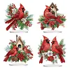 5D DIY Diamond Painting Special Shape Desk Ornament Cardinal Bird Decor Kit