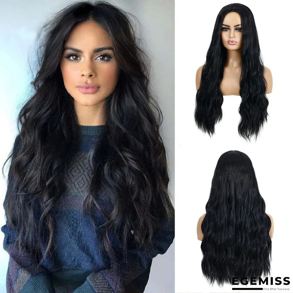 Wavy Curly Hair Ladies Wig Headgear Gradient Long Curly Hair | EGEMISS
