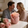 Rose Bud Candle Silicone Mould DIY Flower Aromatherapy Candle Mould Reusable Handmade Soap Silicone Moulds for Valentines Day Wedding Handicraft Souvenir (Valentine Day A)