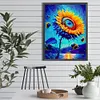 >SALE<5D DIY Full Round Drill Diamond Painting Fluttering Sunflower Home Decor 30x40cm