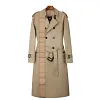 2024 men's long trench coat down jacket autumn winter new men's customized warm and rain proof British goose down windbreaker