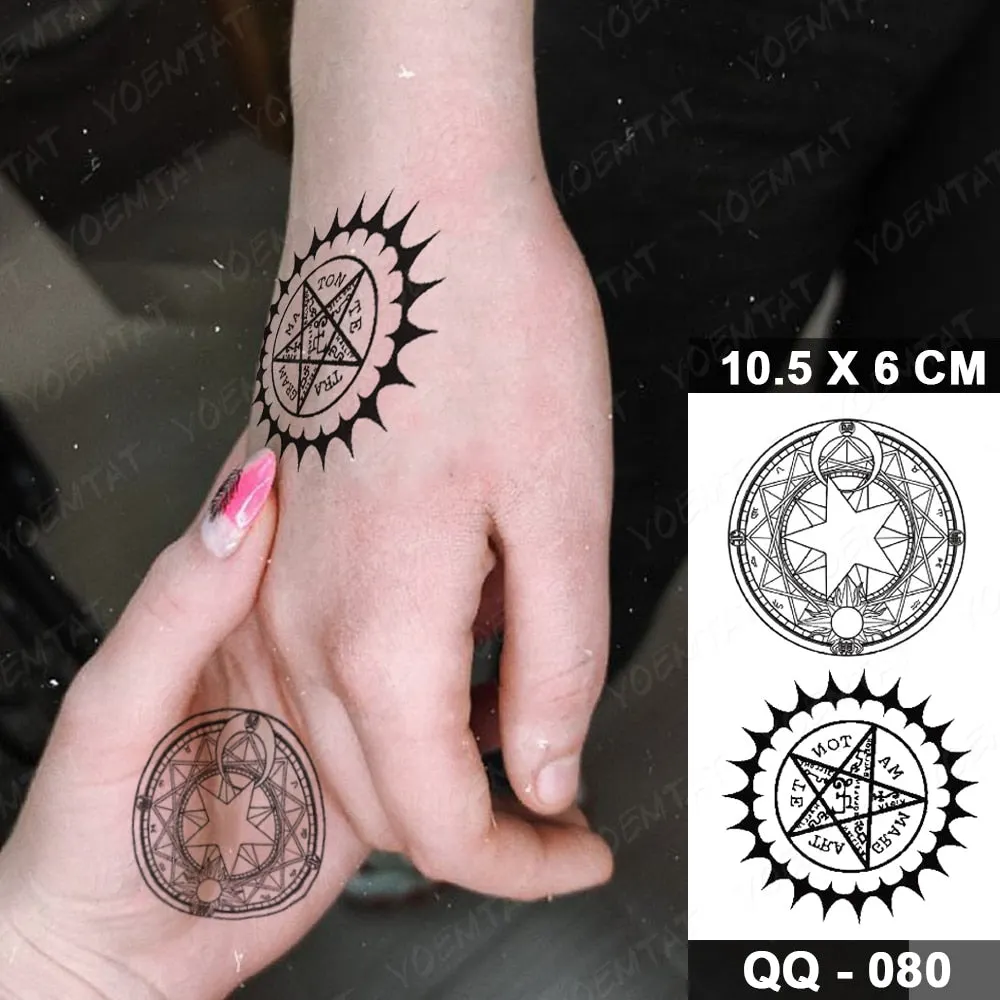 Waterproof Temporary Tattoo Sticker Moon Star Universe Cloud Flash Tatoo Cute Lines Hand Wrist Fake Tatto For Body Art Women Men