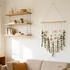 (Finished Product)Artificial Eucalyptus Wall Decor Fake Greenery Leaves Boho Wall Decor Imitation Eucalyptus Leaf Ornament for Bedroom Kitchen Dining Room Bathroom