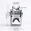 2Pcs V Type Groove Wheel Stainless Steel Gate Roller Wheel for Gym Equipment