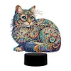 Gorgeous Animal Diamond Painting Night Light 5D DIY Diamond Painting Lamp (Cat)