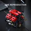 Ferrari V8 Engine Building Blocks Toy Set DOHC Naturally Aspirated MOC Motor Build Your Own V8 Engine - 1350PCS