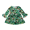 Kid Baby Girl Long Flare Sleeve Floral Christmas Dress