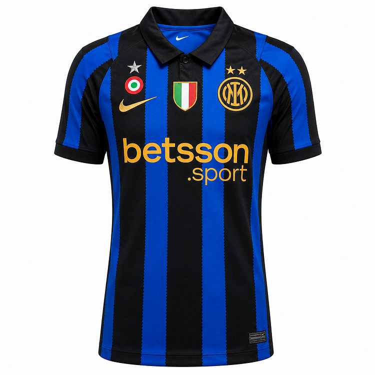 【S~4XL】Inter Milan 26/27 Home Jersey - Italian Champion Scudetto + Silver Star + Italian Shield