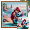 Princess Ariel And Stitch - 11CT Stamped Cross Stitch - 40*40cm - Disney