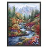 Mountain Stream-9CT Stamped Cross Stitch Bead Embroidery 51*69cm