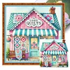 Sewing House-14CT Stamped Cross Stitch 40*40cm/15.75*15.75in