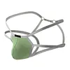 Men's Sexy Large Pouch Cotton Hollow Thong