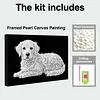 (20x30cm)DIY Dog Framed Handmade Pearl Painting Art Craft Kit Living Home Decor