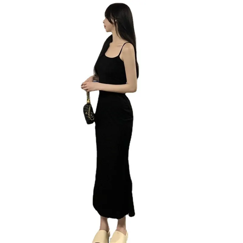 Brownm Brownm Belt Dress Female Summer Sleeveless Accept Waist Pure Desire Sexy Tight Show Thin Senior Feeling Bag Buttock Hot Girl Tight Skirt